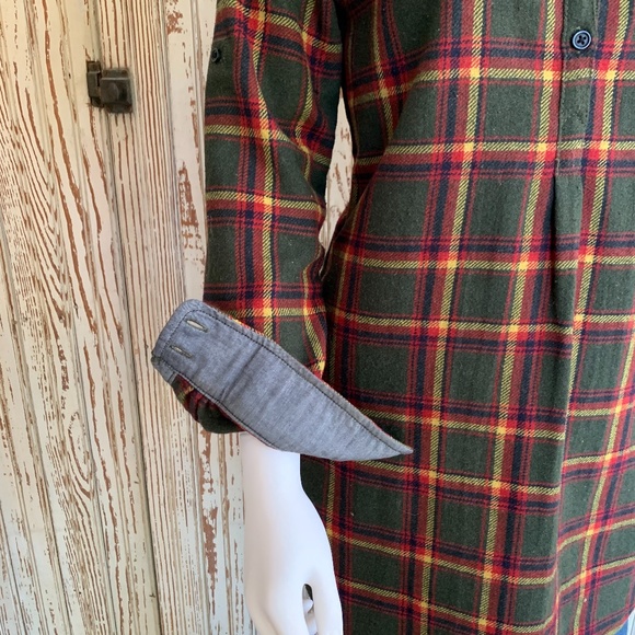 BURTON DRYRIDE GREEN PLAID POPOVER TUNIC OR MINI DRESS - Picture 3 of 11